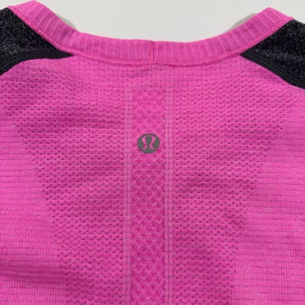 Lululemon Run Swiftly Tech Long Sleeve Dark Grey Pink